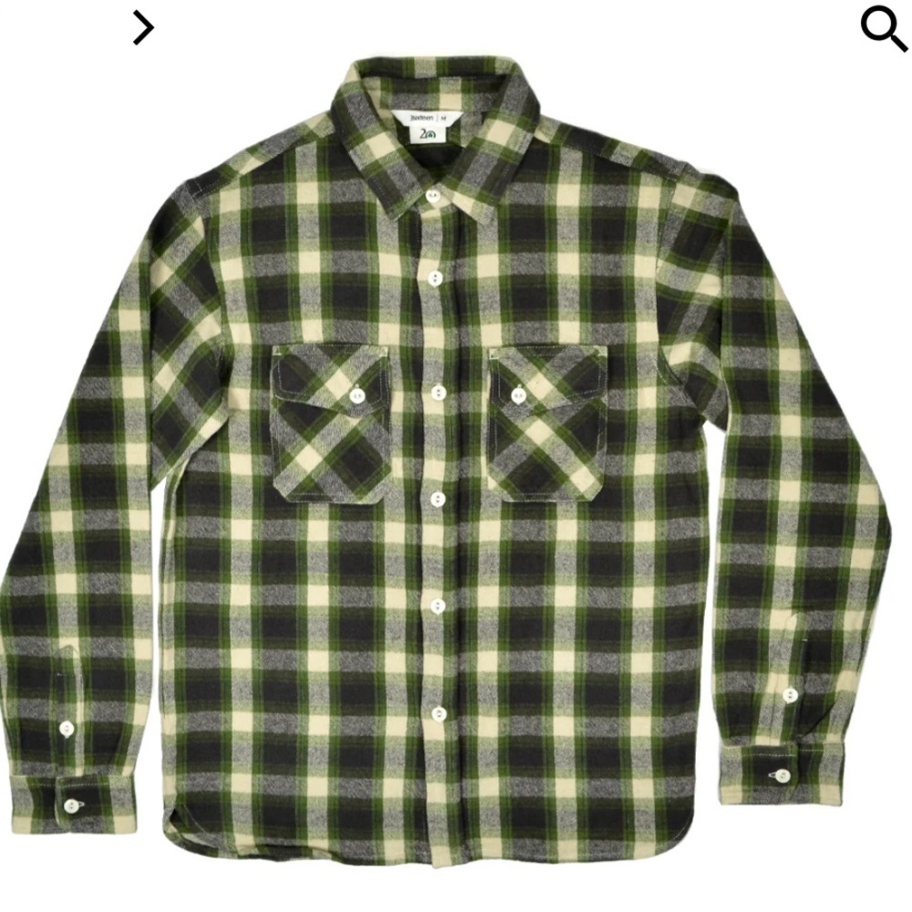 NWOT 3sixteen Crosscut Flannel shaggy emerald anniversary heavyweight Shirt M - Picture 5 of 12